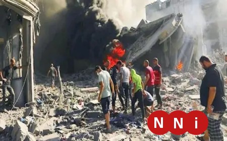 استشهاد عدد من الفلسطينيين في قصف إسرائيلى على خيمة للنازحين في وسط غزة